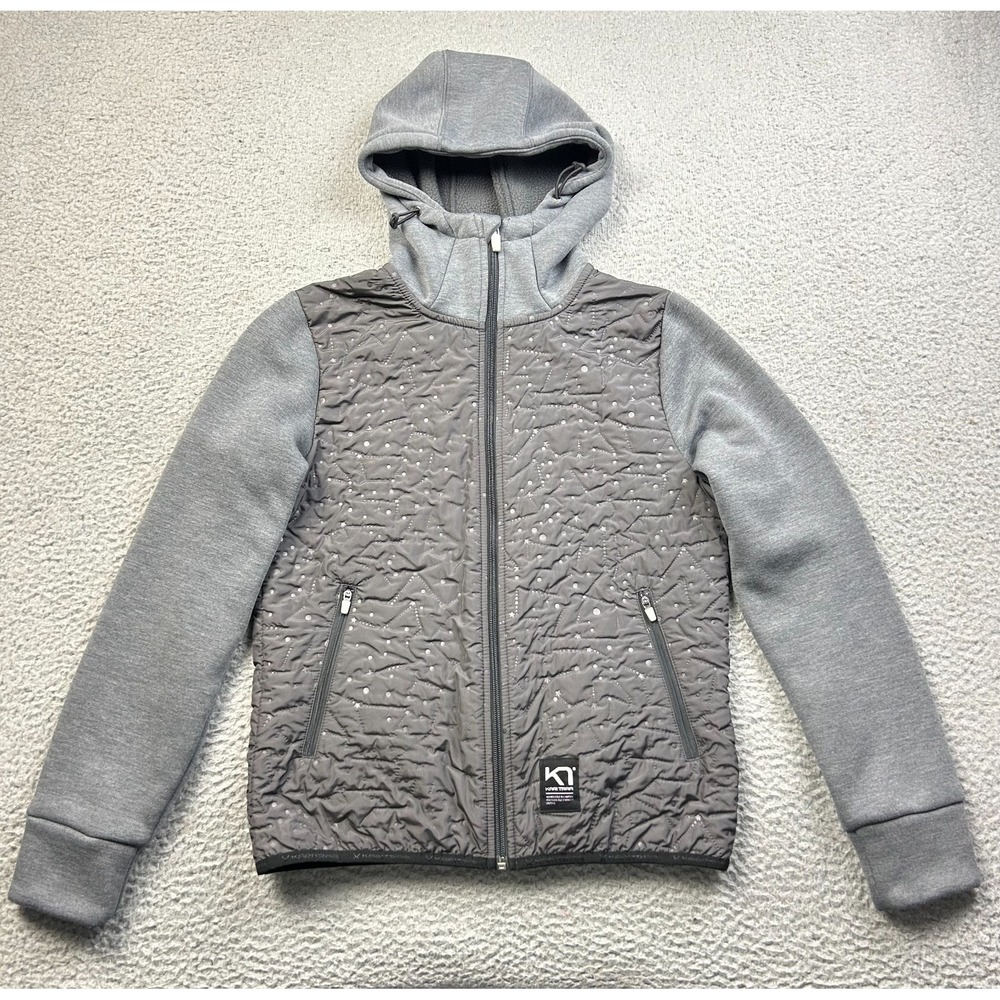 Kari Traa Women Gray Emma Hybrid Constellation Insulated Hoodie Jacket Small